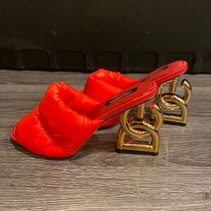 D&G QUILTED MULES